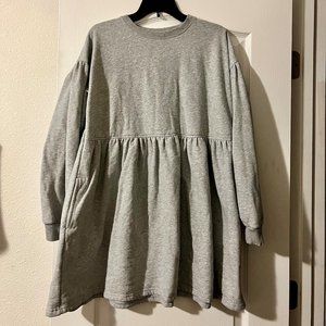 American Eagle Gray Sweater Dress with Pockets